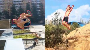 Лучший Паркур и Сальто / Неудачные Трюки и Падения / Алексей Крук на Тренировке