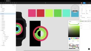 Figma Practice ✏️ - Apple Watch Fitness App Display