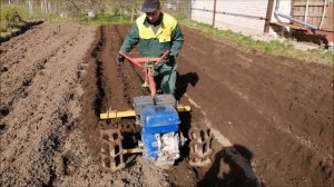 нарезка гребней мотоблоком САЛЮТ
