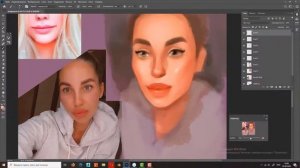 Рисуем портрет девушки за 3 часа в Adobe Photoshop по фотографии.