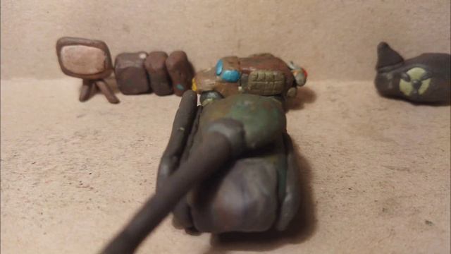 Как слепить танк Т-62 ремастер | анимация из пластилина смотреть онлайн