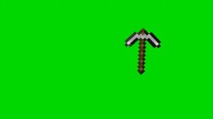 Minecraft Pickaxe - Green Screen (FREE)