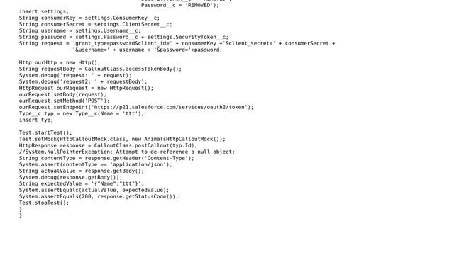 Salesforce: How to fix Attempt to de-reference a null object in test for Post Callout? смотреть онлайн