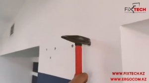 Монтаж телевизора 50" на гипсокартоновую стену по средствам кронштейна NB C2T