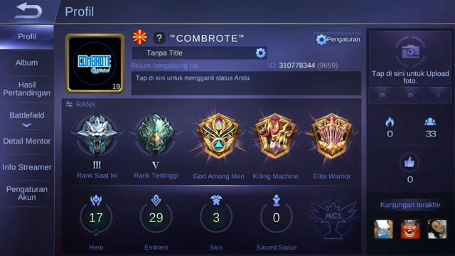 BAGI BAGI AKUN MOBILE LEGENDS GRATIS BONUS GOLD 18882 + TICKET 1397 смотреть онлайн