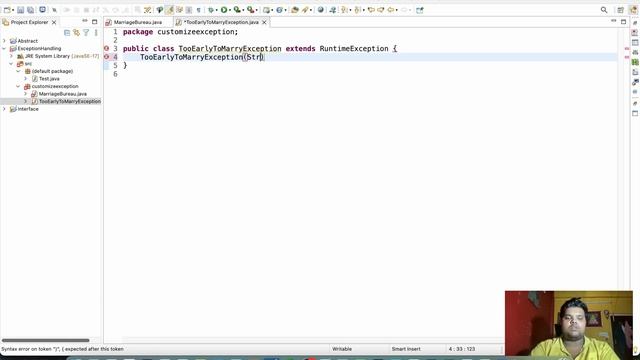 #17 User defined Exception in Java | Customized Exception | Exception Handling in Java