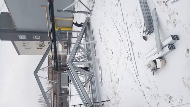 Подъём фермы ЛСТК