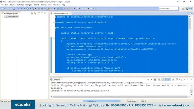 Selenium Java Tutorial For Beginners | Automation Testing Tutorial | Edureka| Testing Rewind - 3