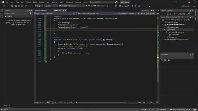 C# - The params Keyword Modifier смотреть онлайн