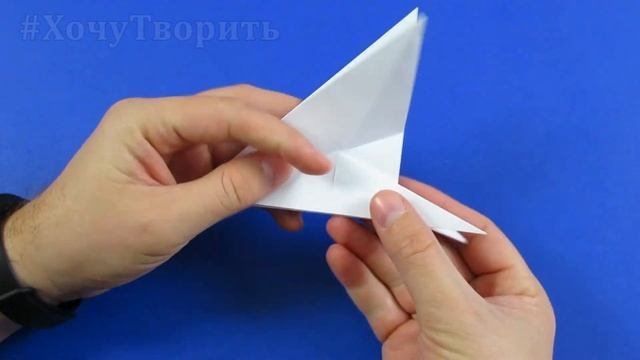 Как сделать птицу из бумаги своими руками - Оригами птица