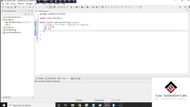 Datatype explained || Easy AutomationLabs || Core Java Class=1 смотреть онлайн