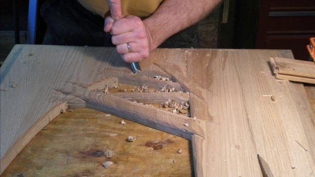 Construction Of Hand Carved Butternut Entry Door