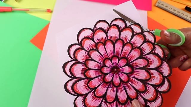 DIY Антистресс 3Д Открытка! Как нарисовать огромный цветок смотреть онлайн