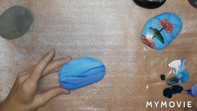 как нарисовать Зимний пейзаж на гальке смотреть онлайн