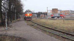 Дизель-поезд ДР1Б, начальство Октябрьской ж/д во Пскове