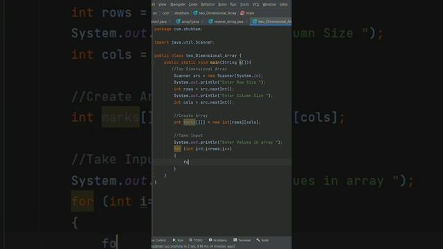 Two Dimensional Array in Java Programming #java  #arraysinjava #arrays