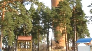 Взрыв водонапорной башни в Новополоцк. Steel nerves - the destruction of the pipe by an explosion