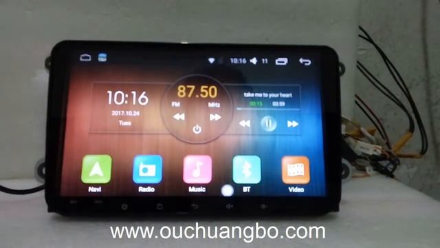 Ouchuangbo car audio gps VW Magotan Caddy Passat Sagitar 2006-2012 android 6.0 смотреть онлайн