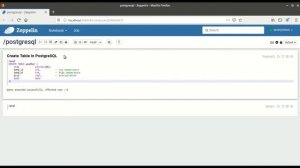 Apache Zeppelin-Create Table in PostgreSQL