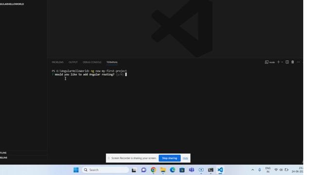 Angular environment setup | Hello world application in angular16 | Angular16 latest 2023