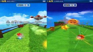 Sonic Dash - Fire Sonic vs Fire Shadow - New Update Characters Mod - Run Gameplay