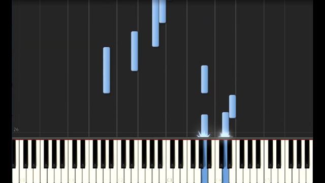 Nocturne Secret Garden Piano Synthesia Tutorial смотреть онлайн