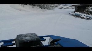 Уборка снега на каракате.