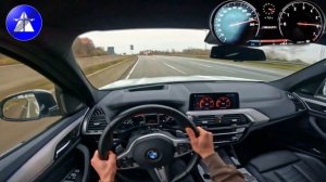BMW X3 M40i TOP SPEED DRIVE ON GERMAN AUTOBAHN / Dragy acceleration 0-100/100-200 km/h *HQ SOUND