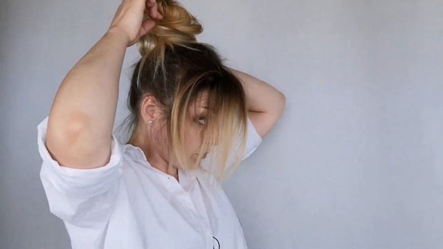 Причёска на длинные волосы|Небрежный пучок за 3 минуты|Урок 1 #прическа  #небрежныйпучок