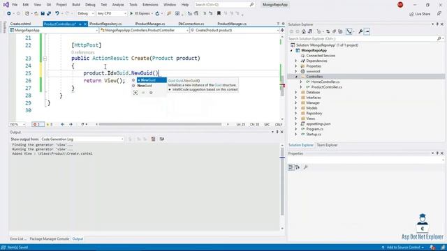 CRUP Operation using Asp.Net Core MVC 5 with MongoDB & Repository Pattern