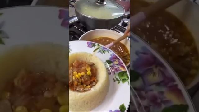How to serve rice🥣