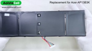 Replacement battery for Acer AP13B3K 15V 53Wh 4 cells