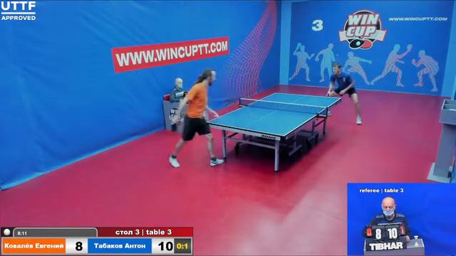 Ковалёв Евгений 3-1 Табаков Антон Турнир Восток 3 WINCUP 18.10.21 ПрямаяТрансляция Зал3
