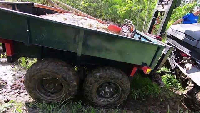 САМОДЕЛЬНЫЙ САМОСВАЛЬНЫЙ ПРИЦЕП ДЛЯ КВАДРОЦИКЛА. 1000КГ.