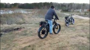Электровелосипед фэтбайк осенняя прогулка.