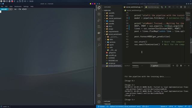 Spark streaming ML model. смотреть онлайн