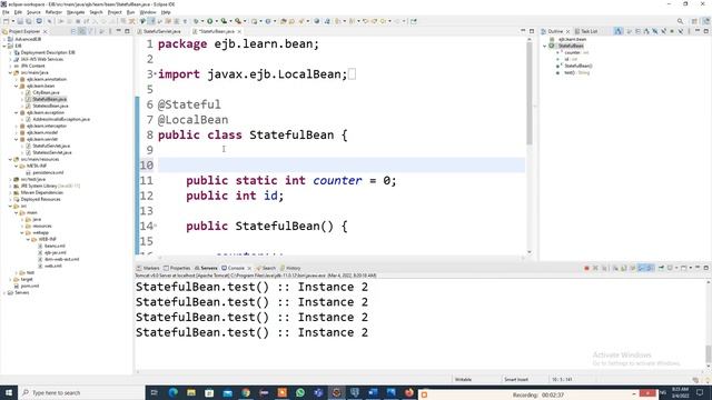 Java EE Enterprise Java Bean Part 4 смотреть онлайн