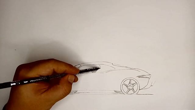 Как нарисовать  машину, рисуем ЯГУАР.Draw a car, an easy way