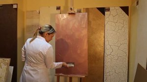 Нанесение декоративной штукатурки "Aretino" эффект шёлка - Art DECO decorative coatings