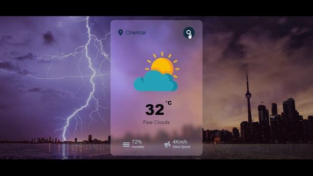 Minimalistic Weather App  | 30 Projects in 30 Days with Vanilla JS | HTML, CSS, Javascript