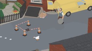 Прохождение Untitled Goose Game Серия 4 "Огнедышащий гусь, паб и колокольчик" (Финал)