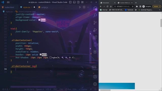 How to Create Custom Image Slider using vanilla Js. asmr keyboard? + Lofi ❤?