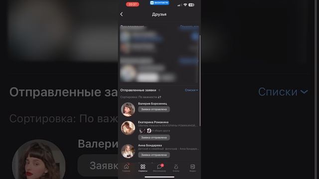 Как отменить заявку в друзья ВК на Айфоне