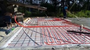 Заливаем монолитную стяжку с теплым полом