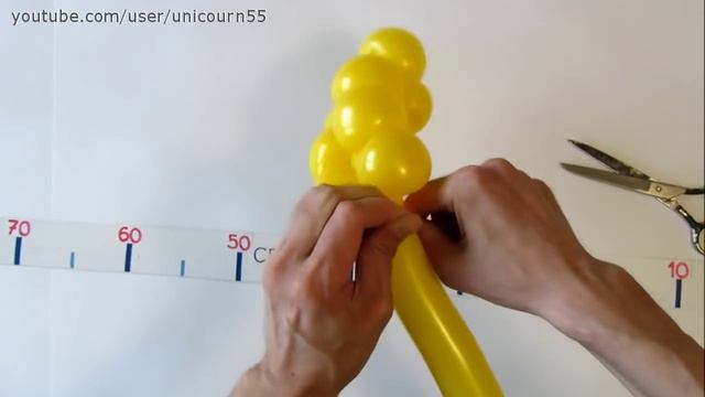 Цветок мимоза из шаров / Mimosa Flower Of Balloons (Subtitles)