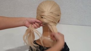 Простая прическа с помощью одной заколки.Быстрые прически.Simple hairstyle using one hairpin