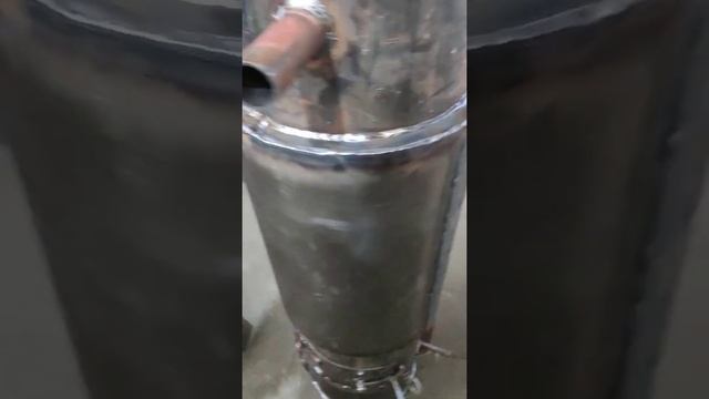 печка на отработке с водяной рубашкой и доступом воздуха для дожига смеси смотреть онлайн