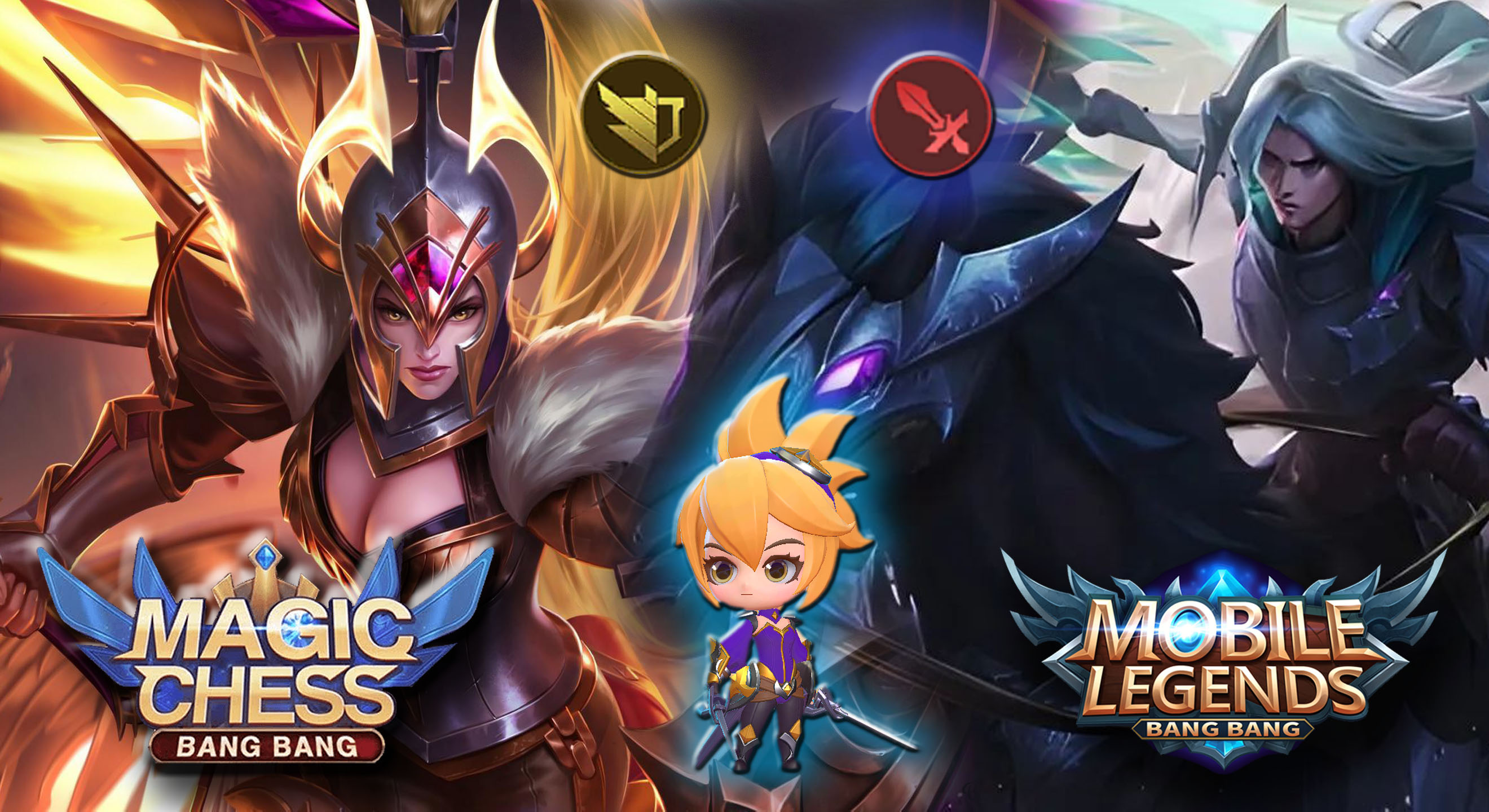 Мастера оружия + Саберы. Магические шахматы Mobile Legends: Волевая победа. Фанни против Ангелы.