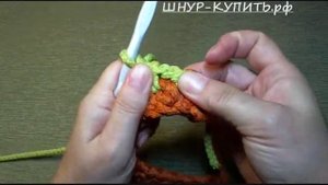 Вяжем из полиэфирного шнура ковер "Косичка"