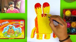 Рисуем ЙОКО из МУЛЬТИКА красками Гуашь от РыбаКит